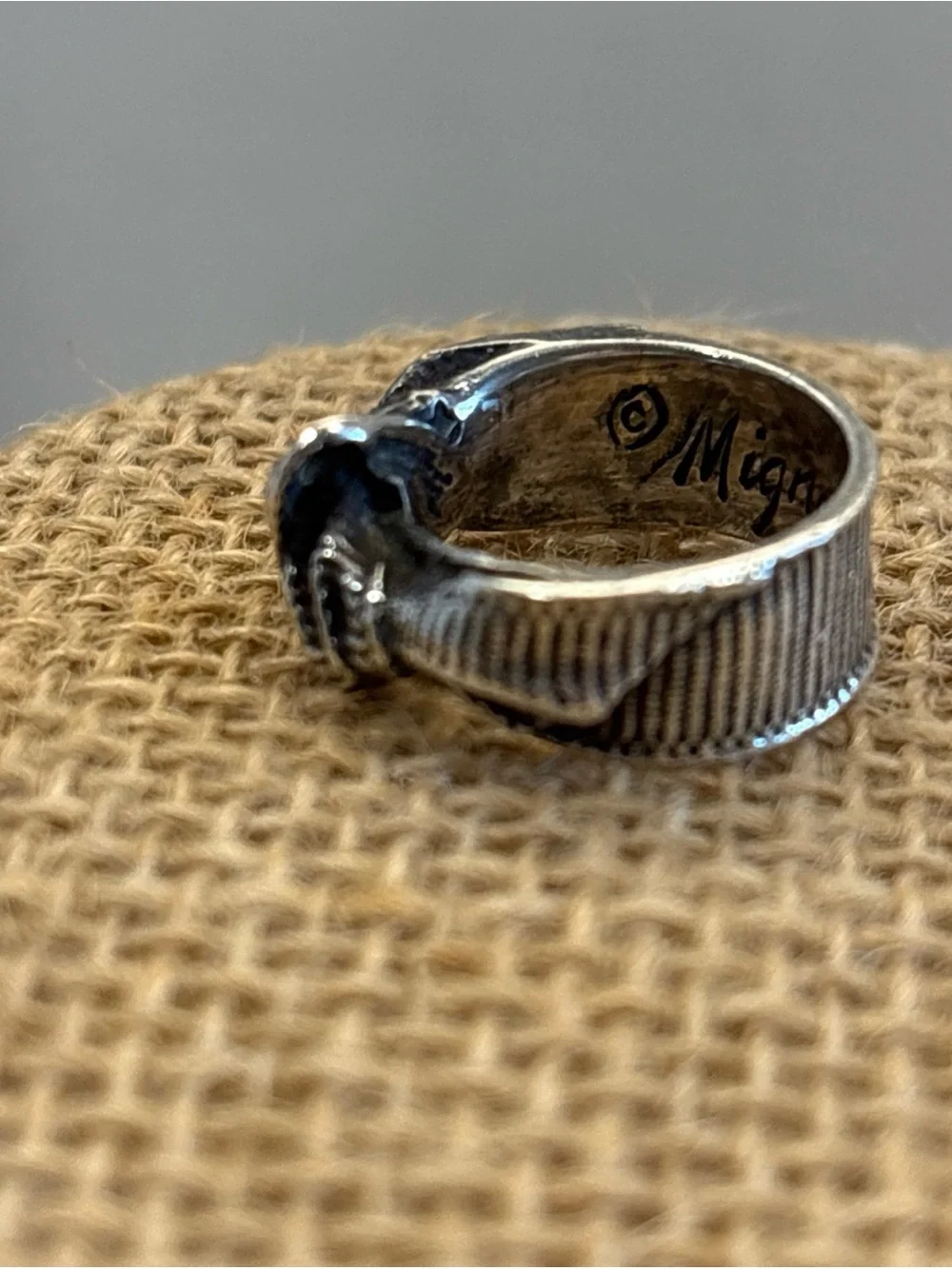 Mignon Faget Sterling Silver Single Knot Bow Ring Size 4